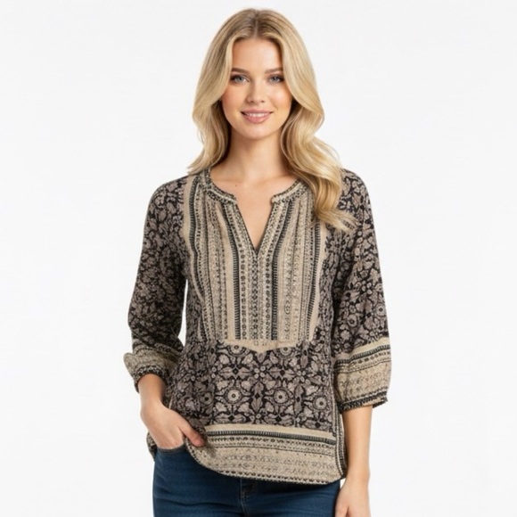 Lucky Brand top boho cotton blend size small - Picture 1 of 6
